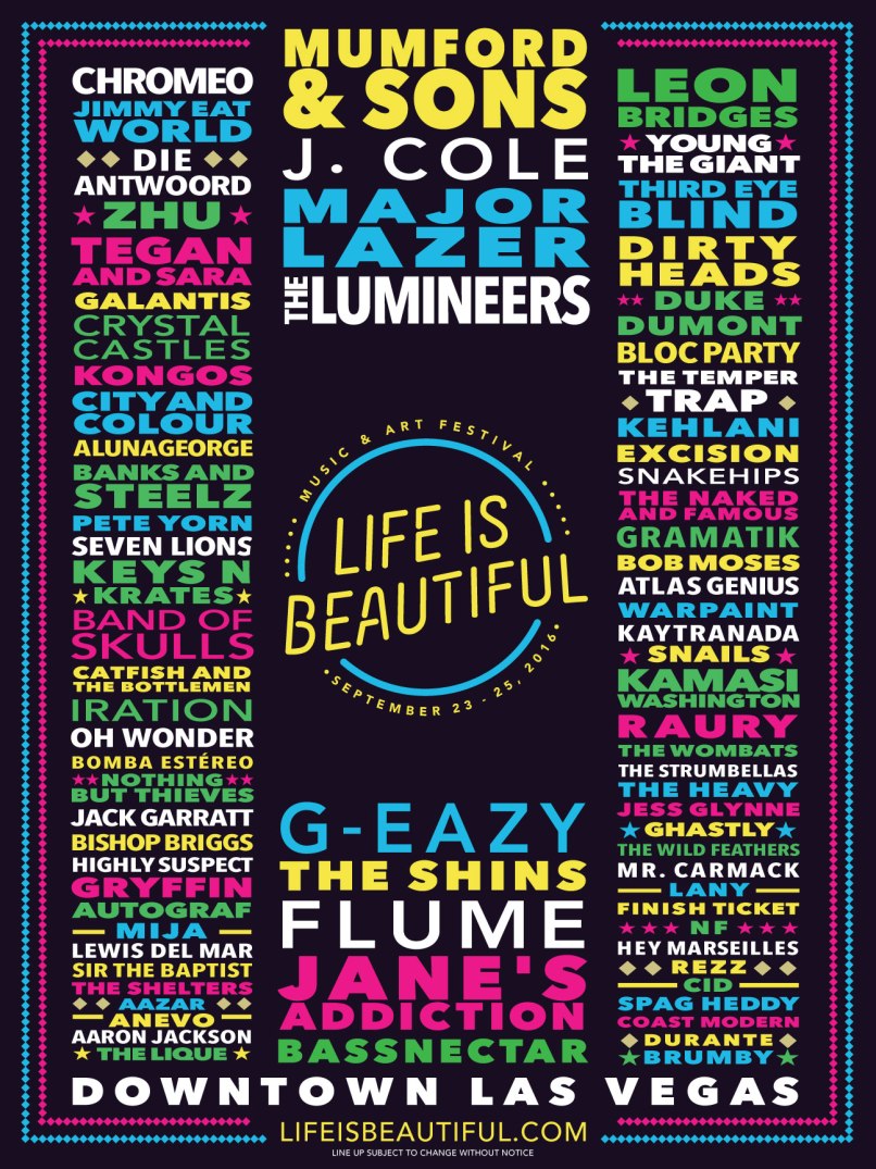 Life is beautiful lineup 91X FM