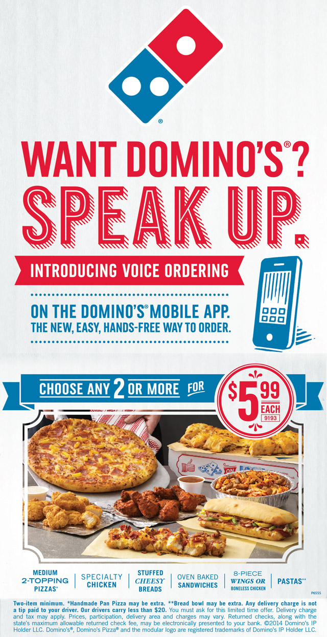 dominos coupon code